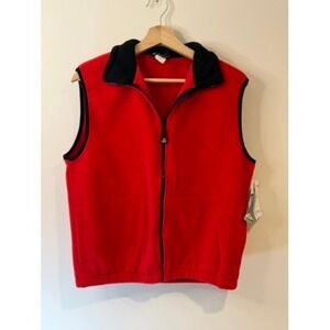Women's Avalanche Wear Performance Fleece Vest Red/Black, Full Zip, Size XL